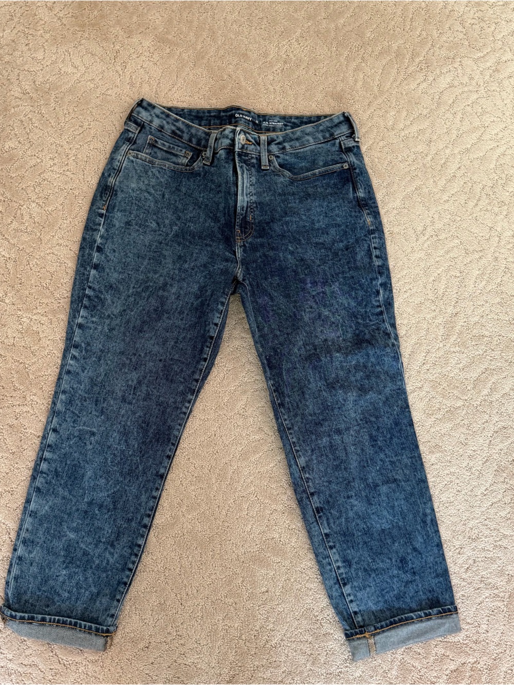 Old Navy Dark Stonewash Relaxed Jeans